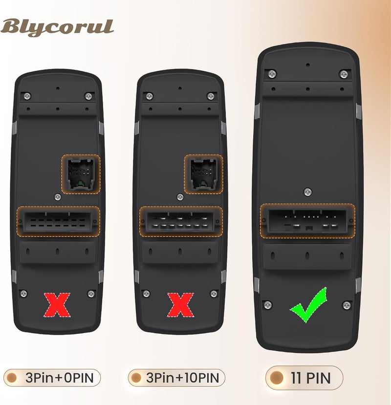Blycorul Master Power Window Switch Driver Side Replacement for 2011-2020 Chrysler 300 Chrysler 200, 2011-2019 Dodge Charger, 2016-2022 Ram 1500/2500/3500 - Replaces OEM 68139805AB, 56046823AE - Image 5